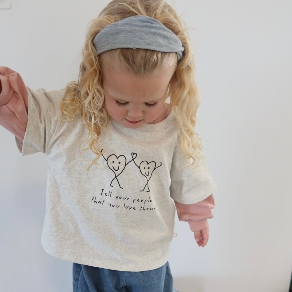 'Tell Your People You Love Them' Organic Cotton Tee - Roobear Kids