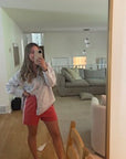 PREORDER: Womens Double Striped Cotton Shorts