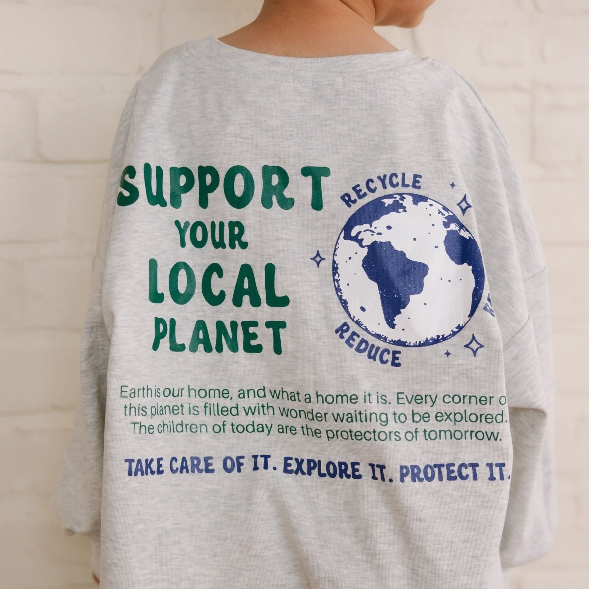 Earth Day Lightweight Crewneck - Roobear Kids