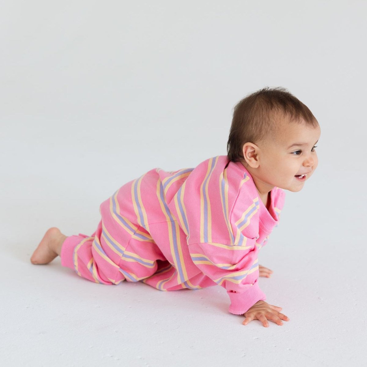 Striped Long Sleeve Romper - Roobear Kids