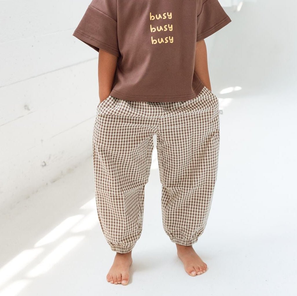 Comfy Gingham Pants - Roobear Kids