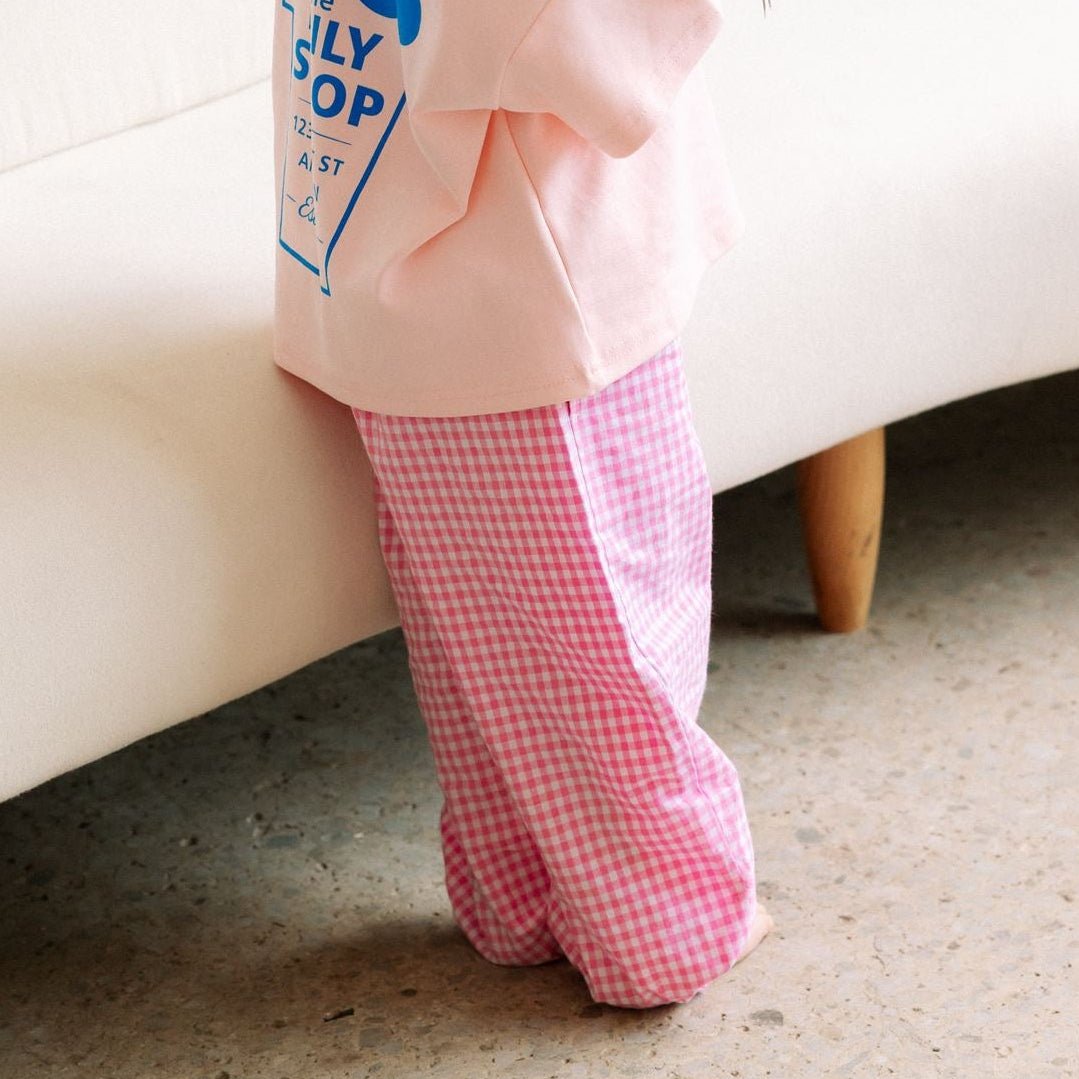 Pink Gingham Pant - Roobear Kids