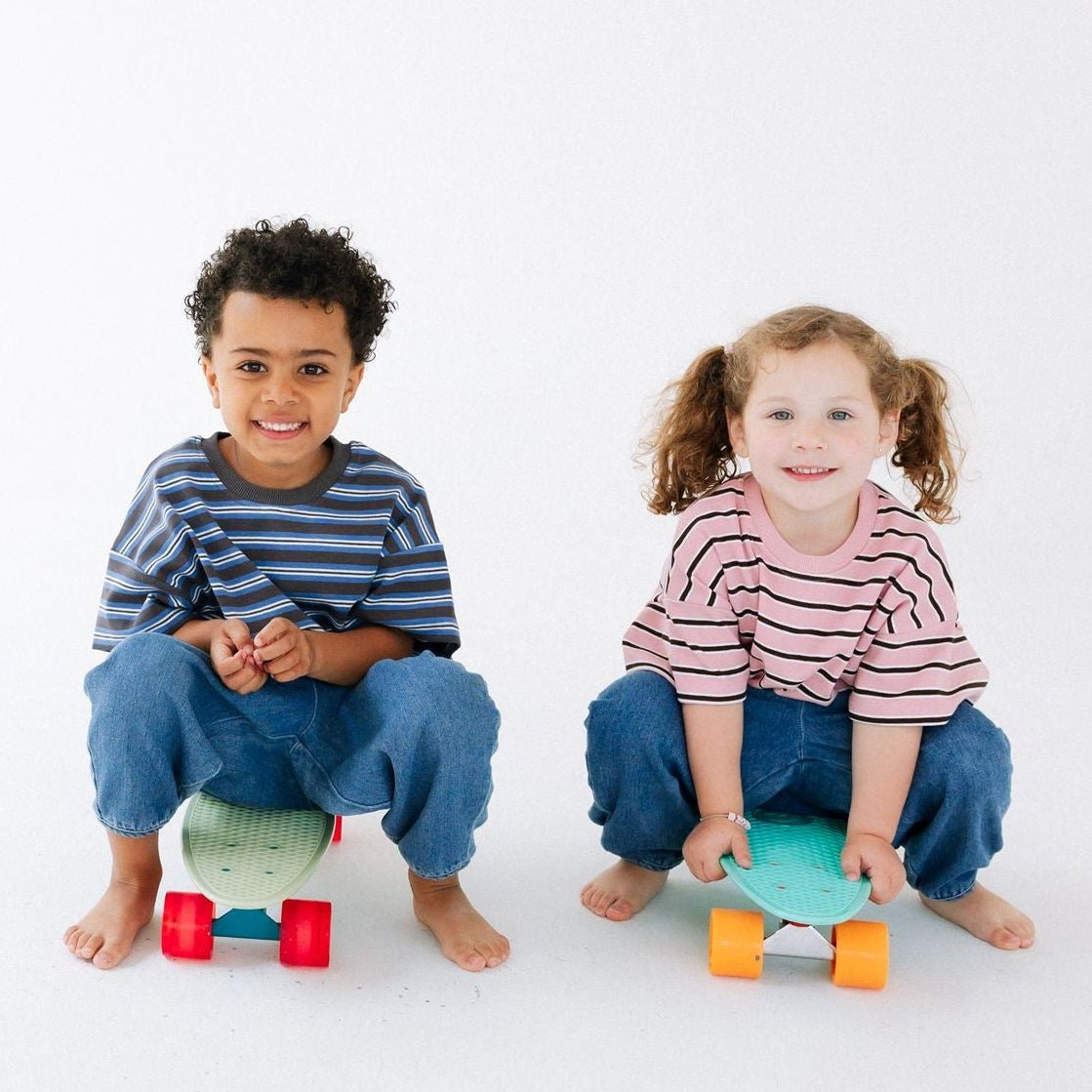 Striped 100% Cotton Tee - Roobear Kids
