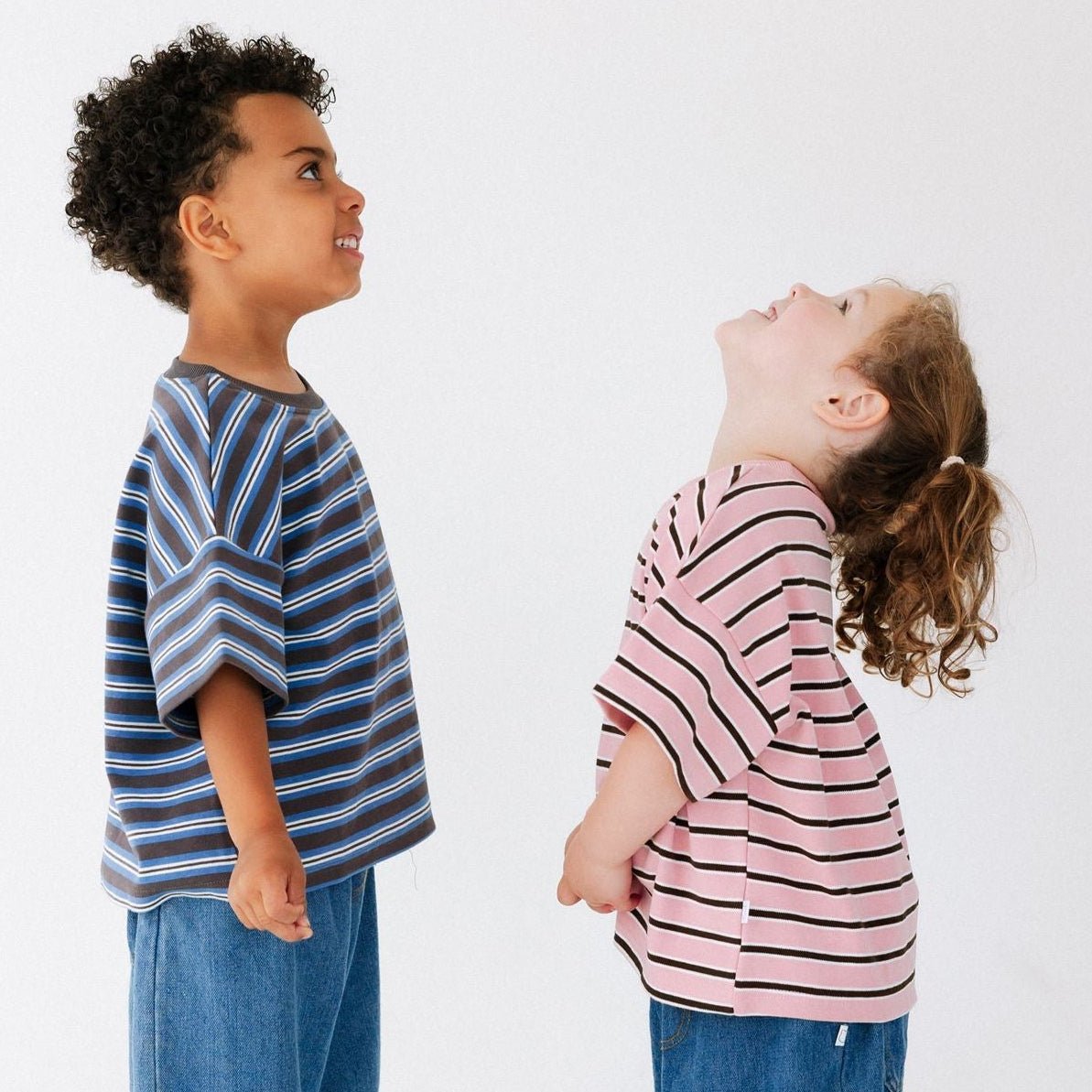 Striped 100% Cotton Tee - Roobear Kids