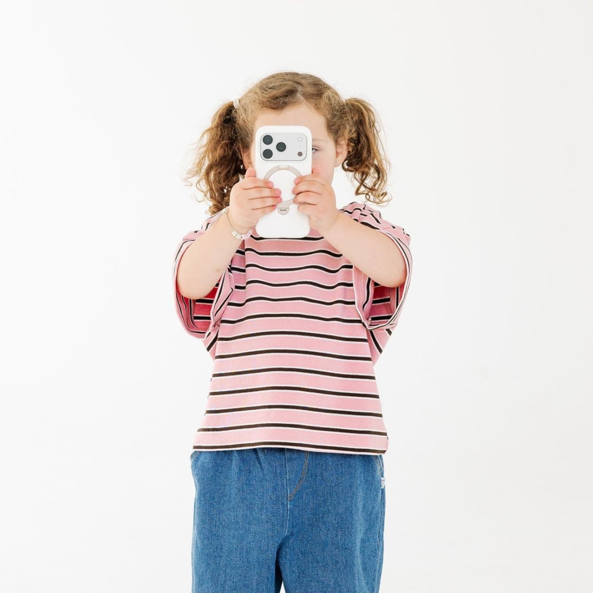 Striped 100% Cotton Tee - Roobear Kids