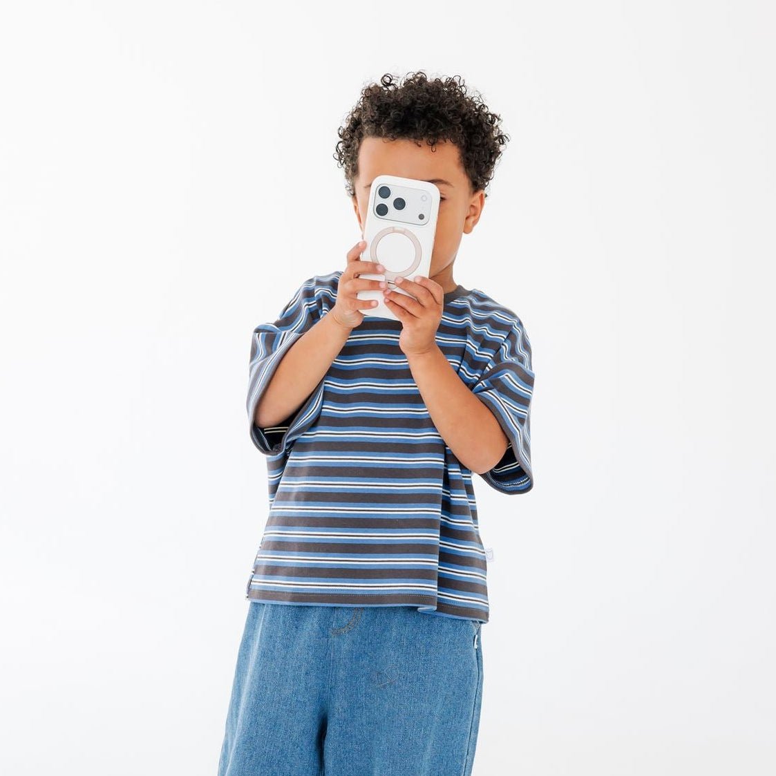 Striped 100% Cotton Tee - Roobear Kids