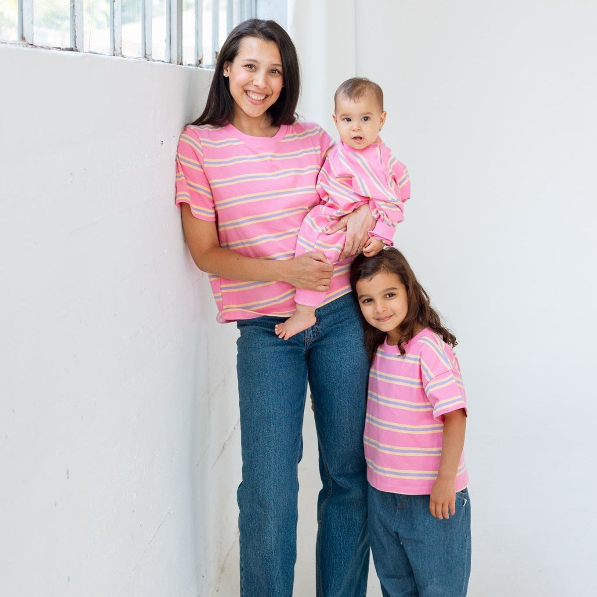 Mini Matching Striped 100% Cotton Tees - Roobear Kids