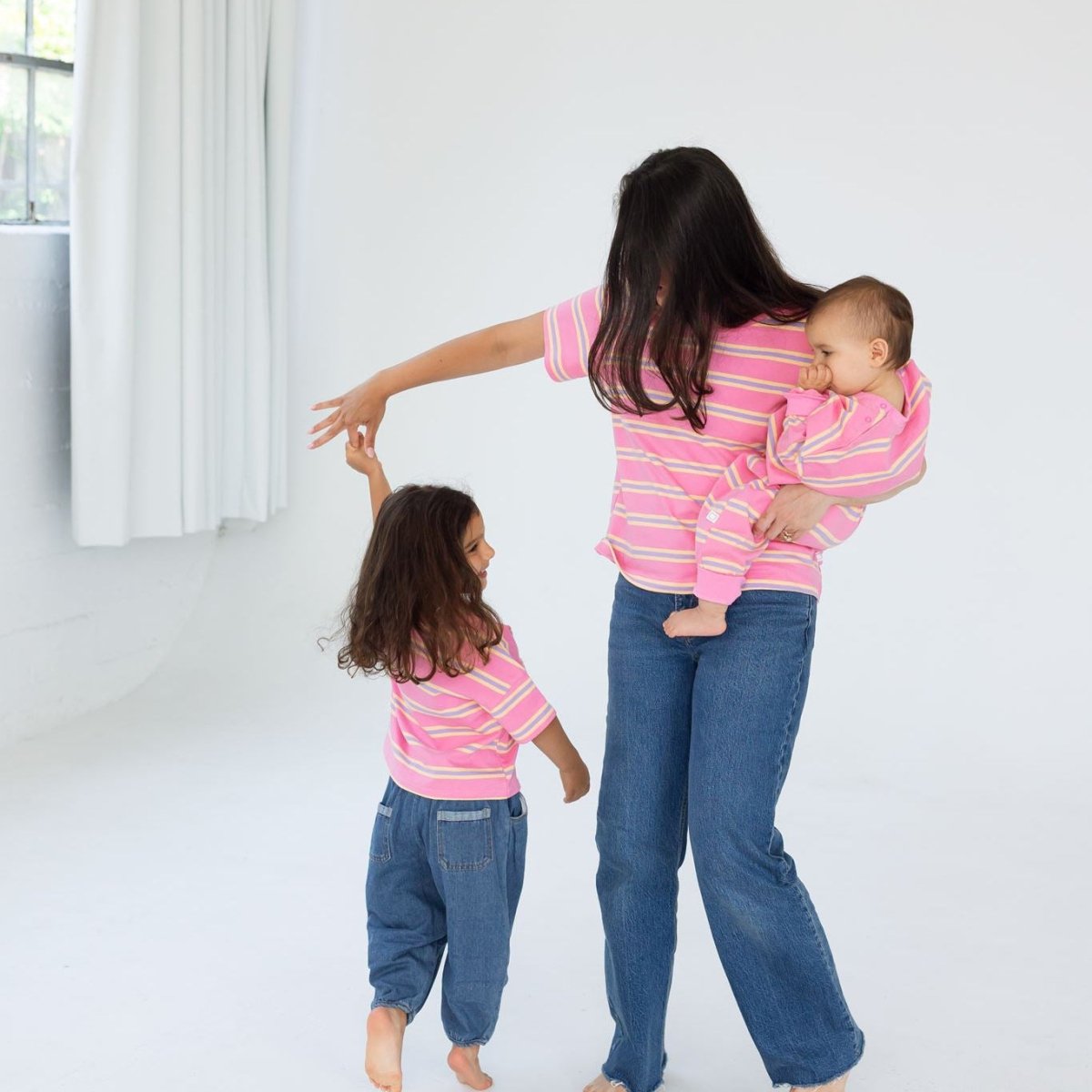 Mom Matching 100% Cotton Striped Tee - Roobear Kids