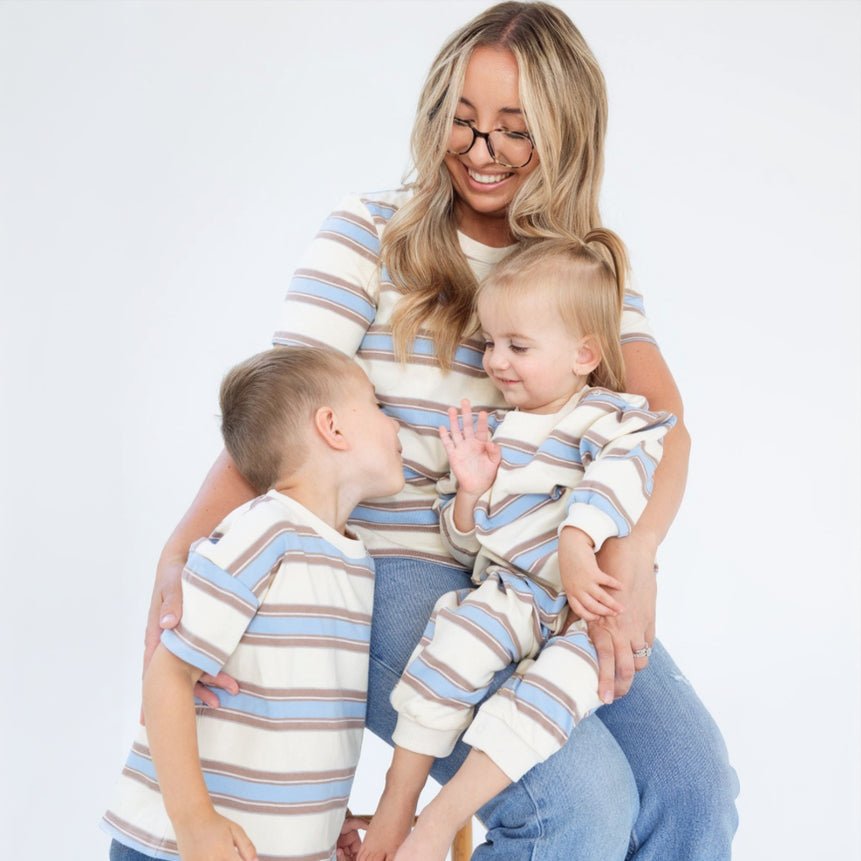 Mini Matching Striped 100% Cotton Tees - Roobear Kids