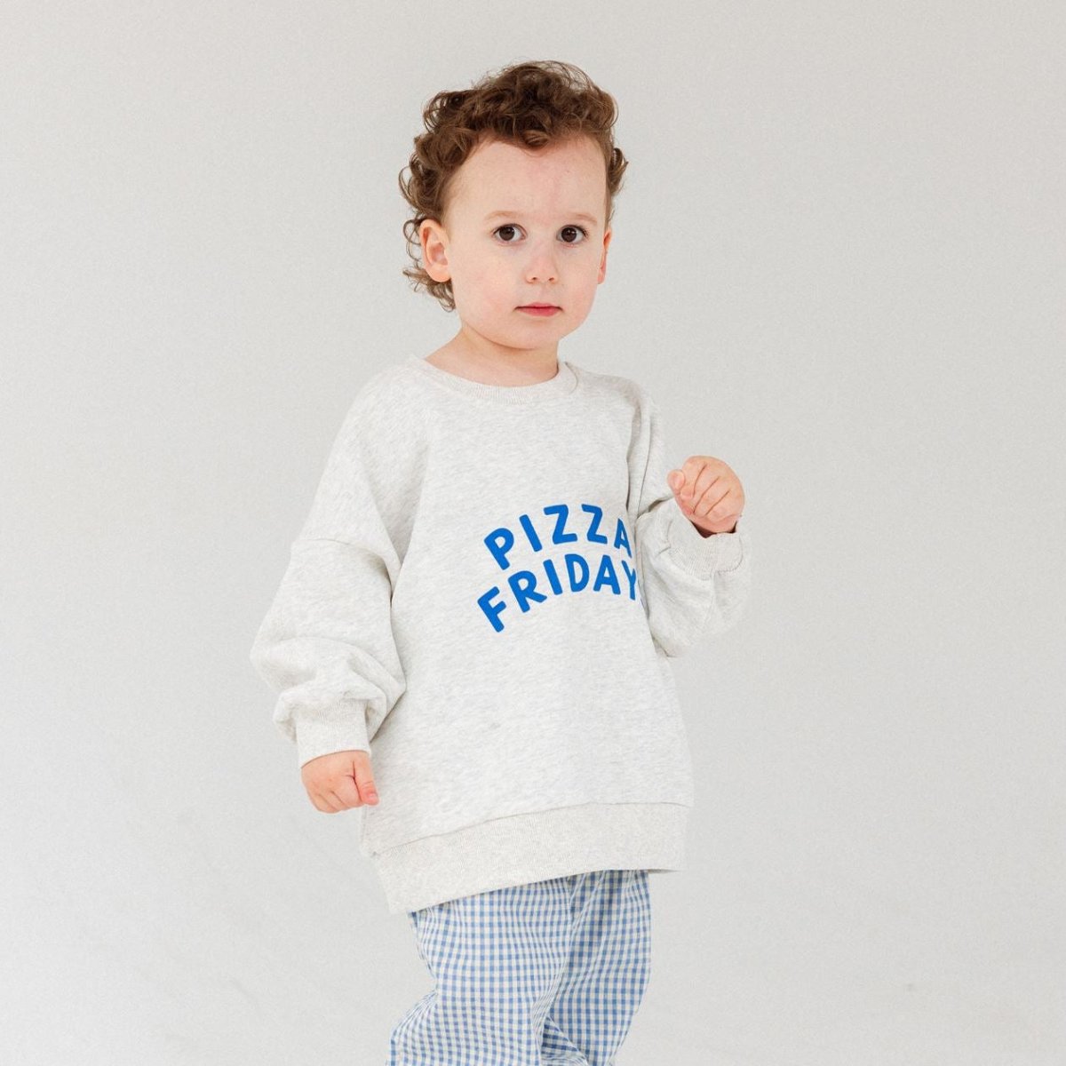 Pizza Fridays 100% Cotton Crewneck - Roobear Kids