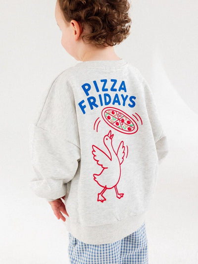 Pizza Fridays 100% Cotton Crewneck - Roobear Kids