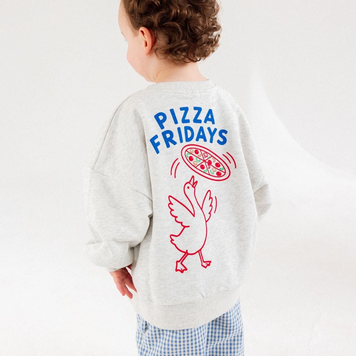 Pizza Fridays 100% Cotton Crewneck - Roobear Kids