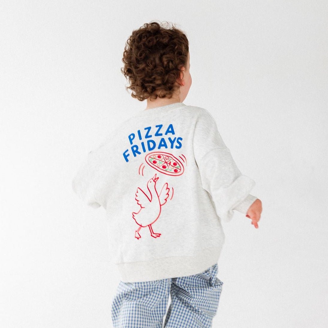 Pizza Fridays 100% Cotton Crewneck - Roobear Kids