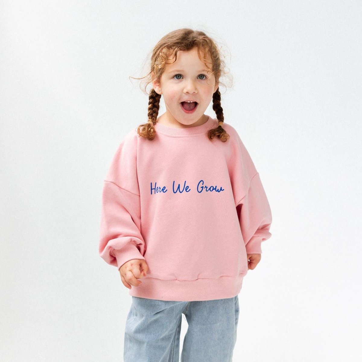 Here We Grow 100% Cotton Crewneck - Roobear Kids