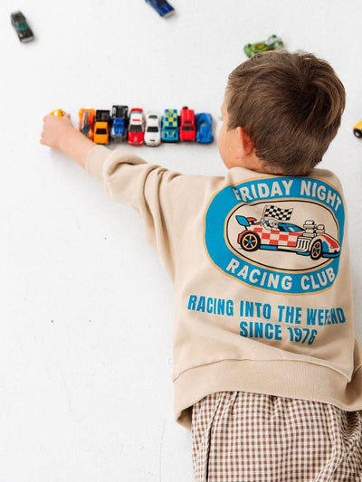 Racing Club 100% Cotton Crewneck - Roobear Kids