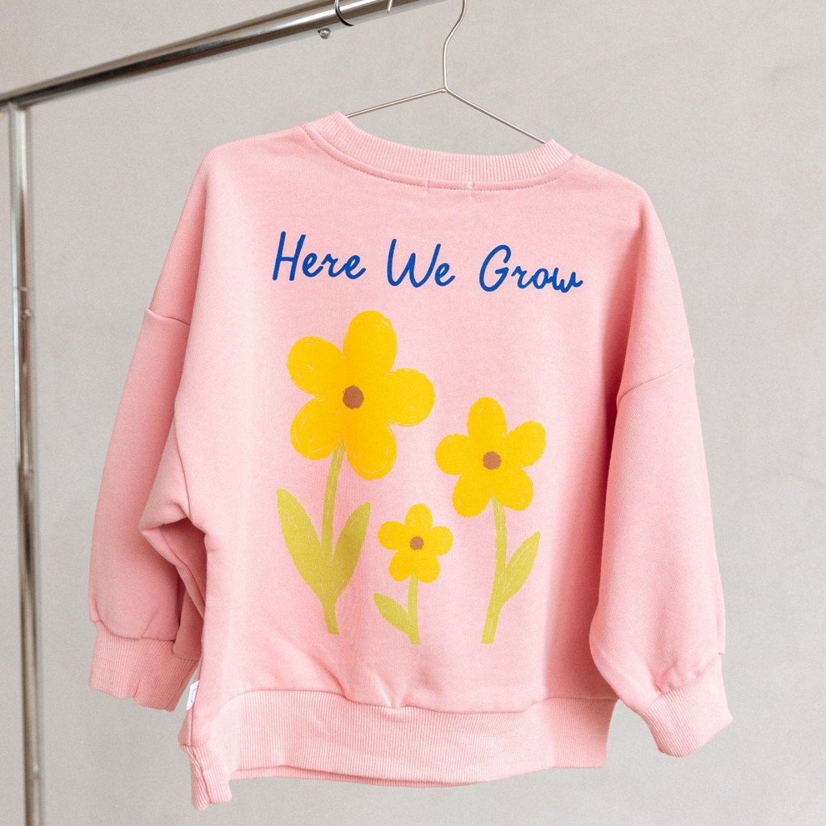 Here We Grow 100% Cotton Crewneck - Roobear Kids
