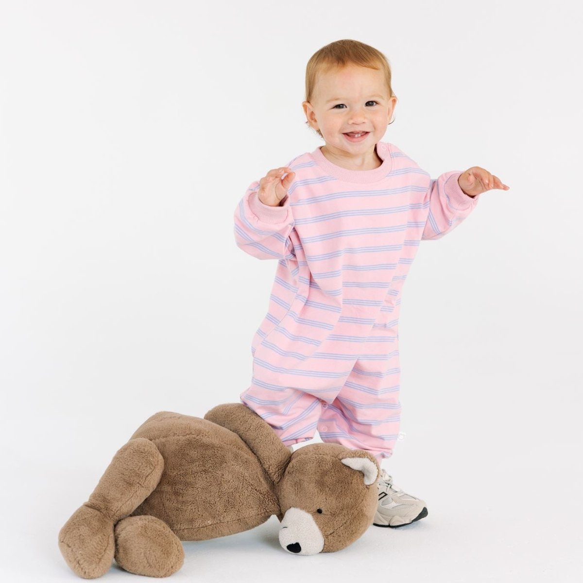 Striped Long Sleeve Romper - Roobear Kids