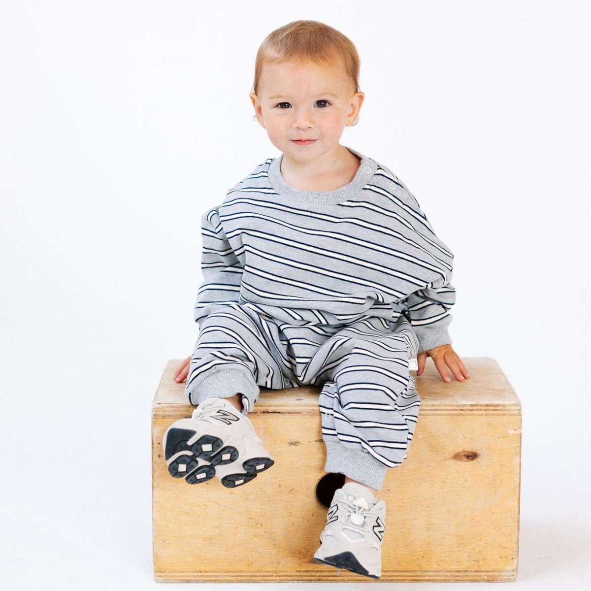Striped Long Sleeve Romper - Roobear Kids