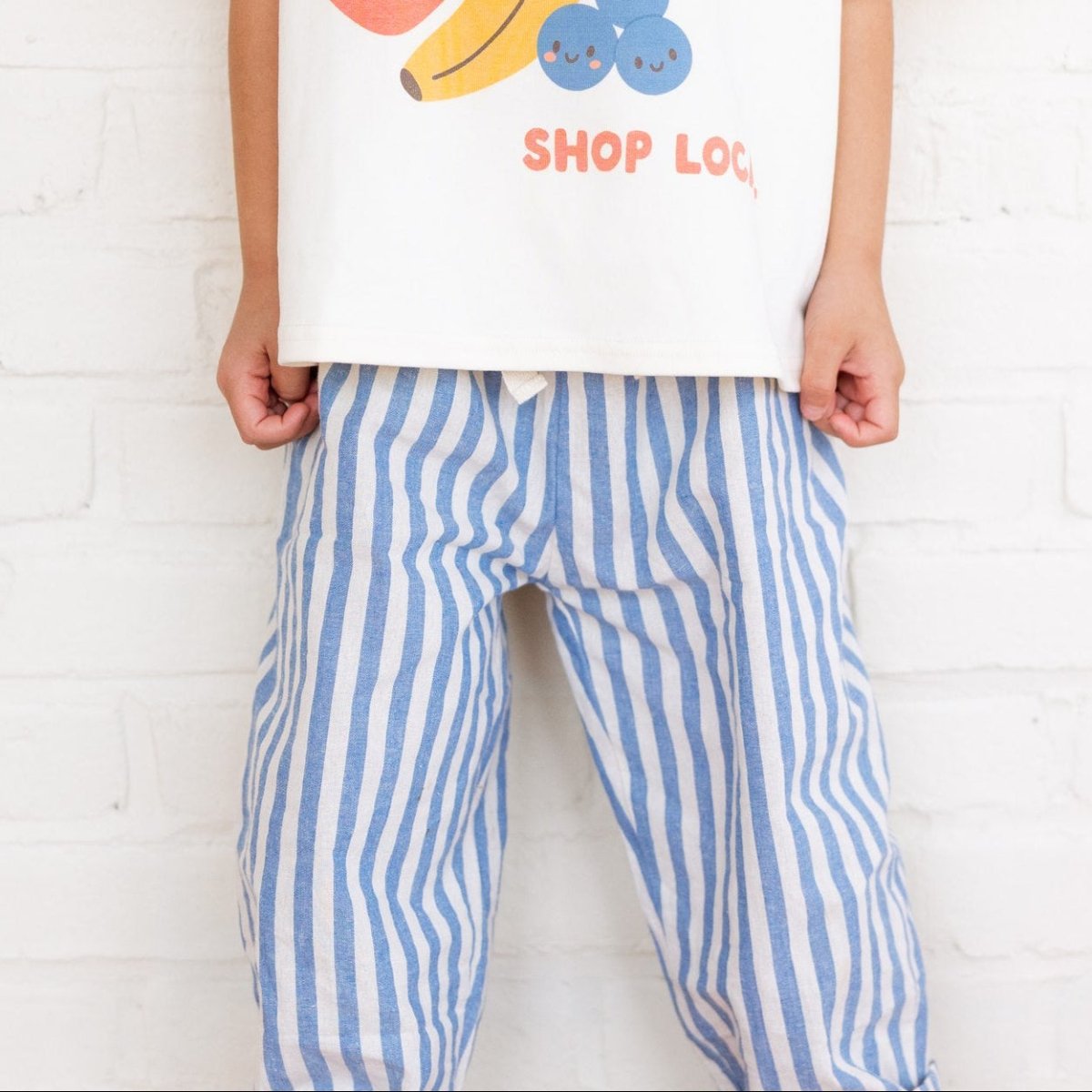 Linen Striped Pants - Roobear Kids