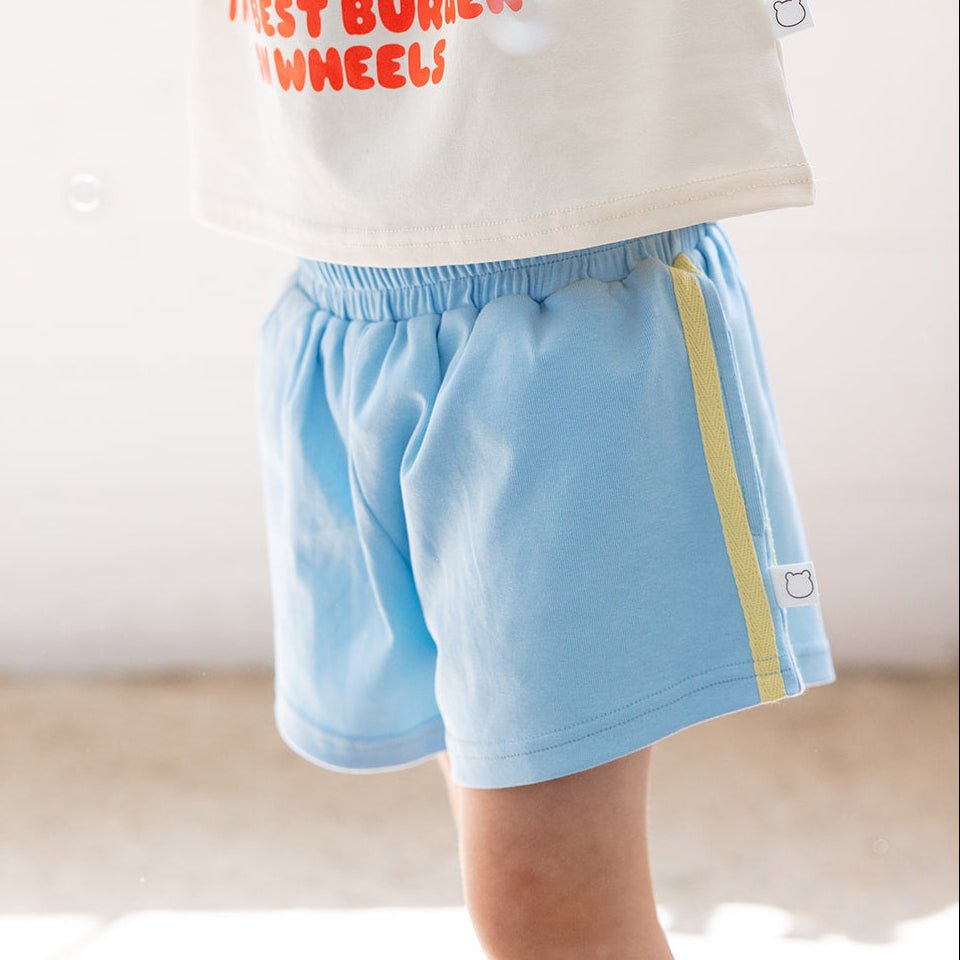 Organic Cotton Double Striped Shorts - Roobear Kids