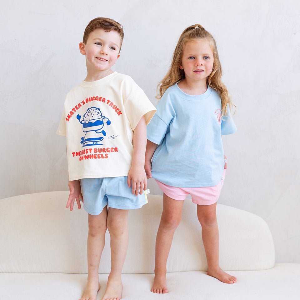 Organic Cotton Double Striped Shorts - Roobear Kids