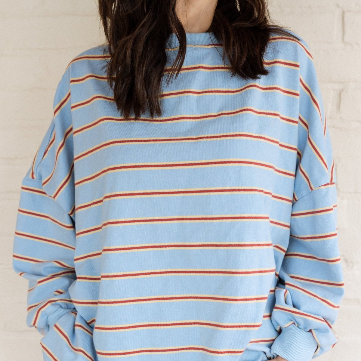 Mama Matching Striped Long Sleeve Crewneck - Roobear Kids