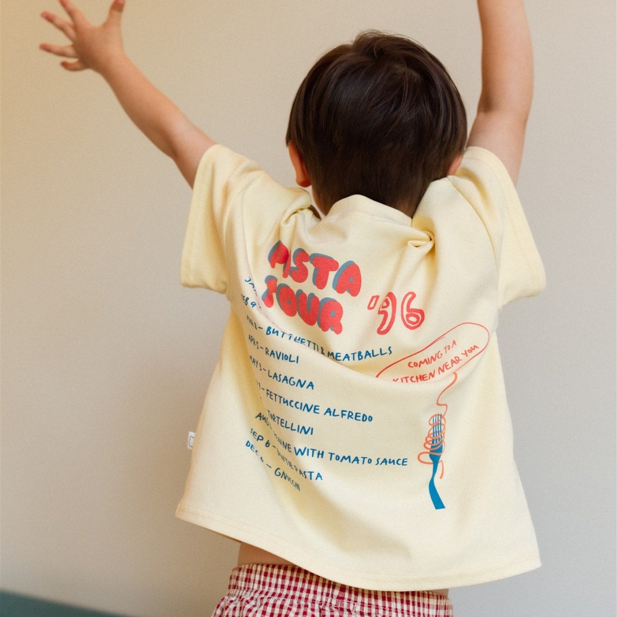 Pasta Tour Cotton Tee - Roobear Kids