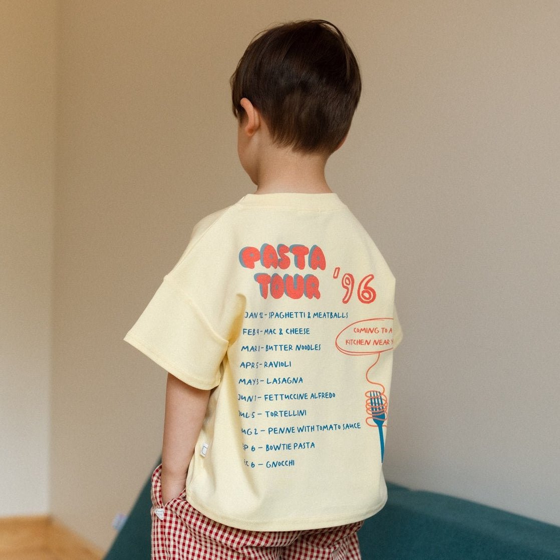 Pasta Tour Cotton Tee - Roobear Kids