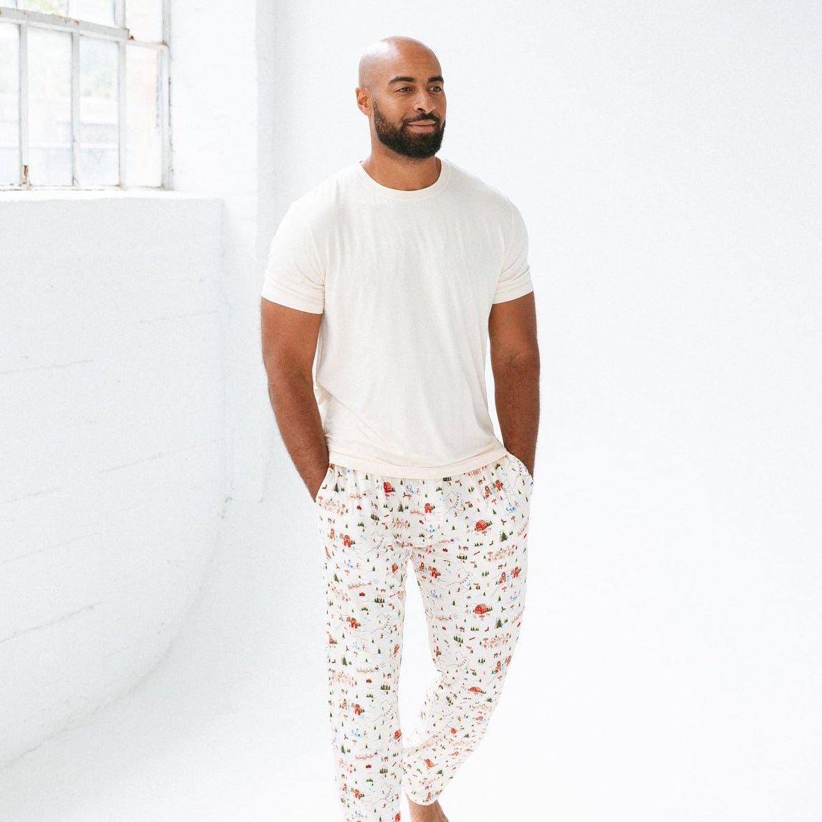 Men's Holiday Village Matching PJs - Roobear Kids