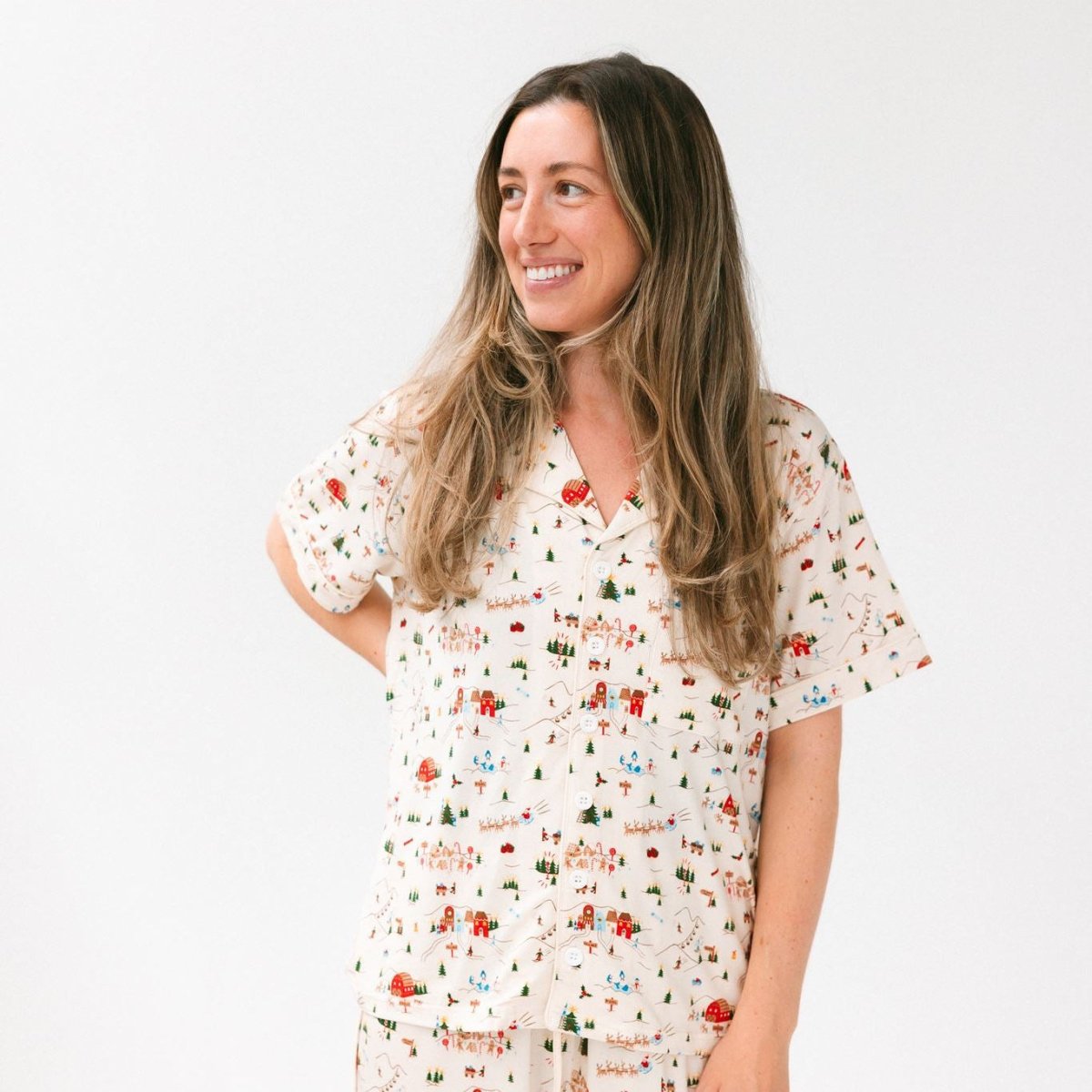 Women's Holiday Village Matching PJs - Roobear Kids