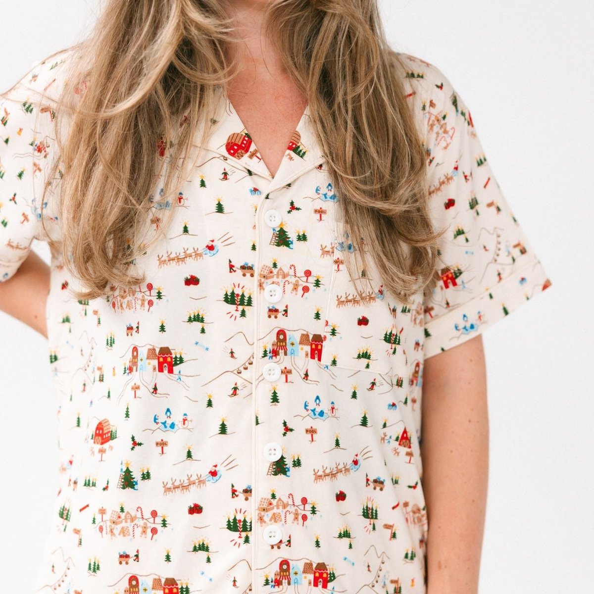 Women's Holiday Village Matching PJs - Roobear Kids