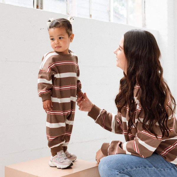Striped Long Sleeve Romper - Roobear Kids