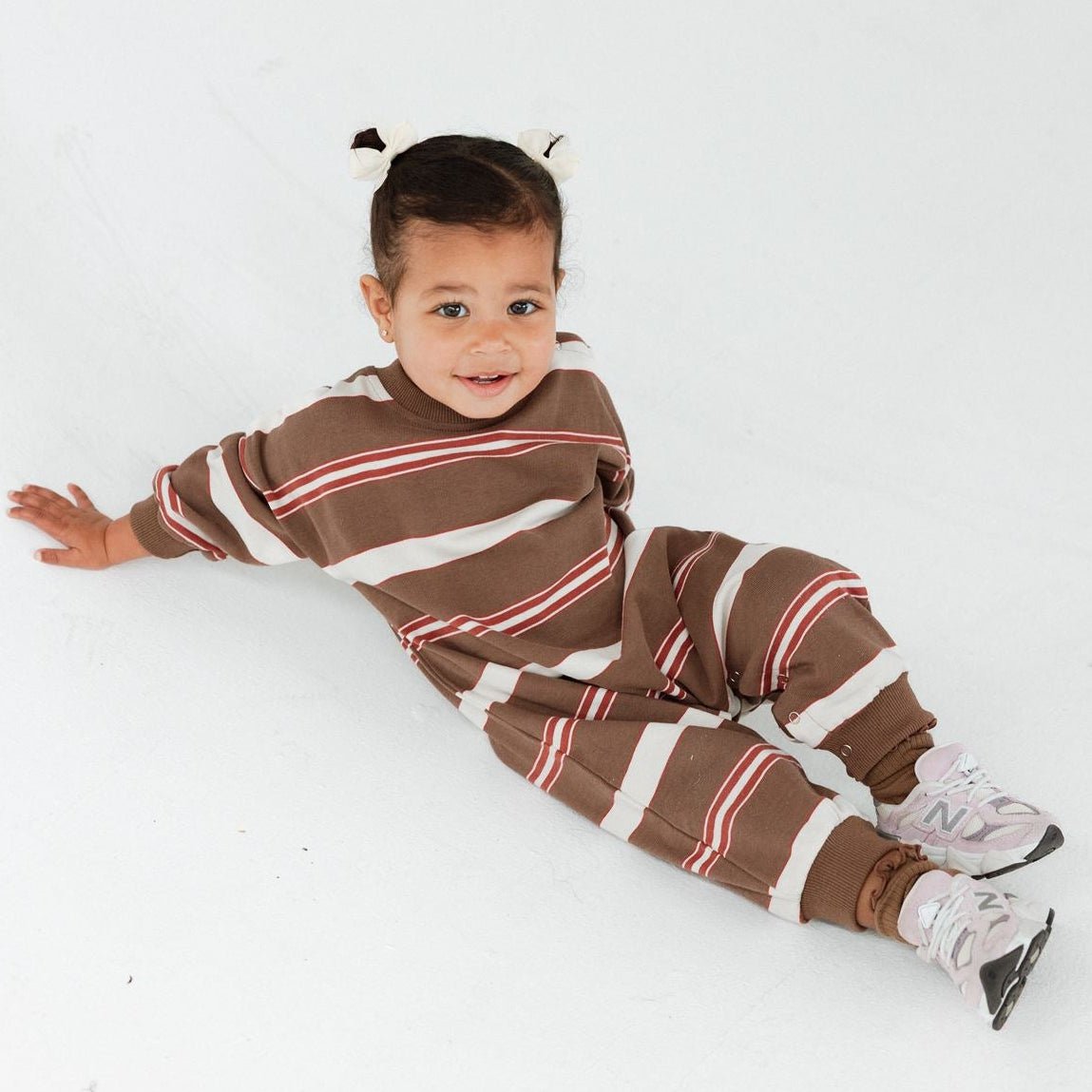 Striped Long Sleeve Romper - Roobear Kids