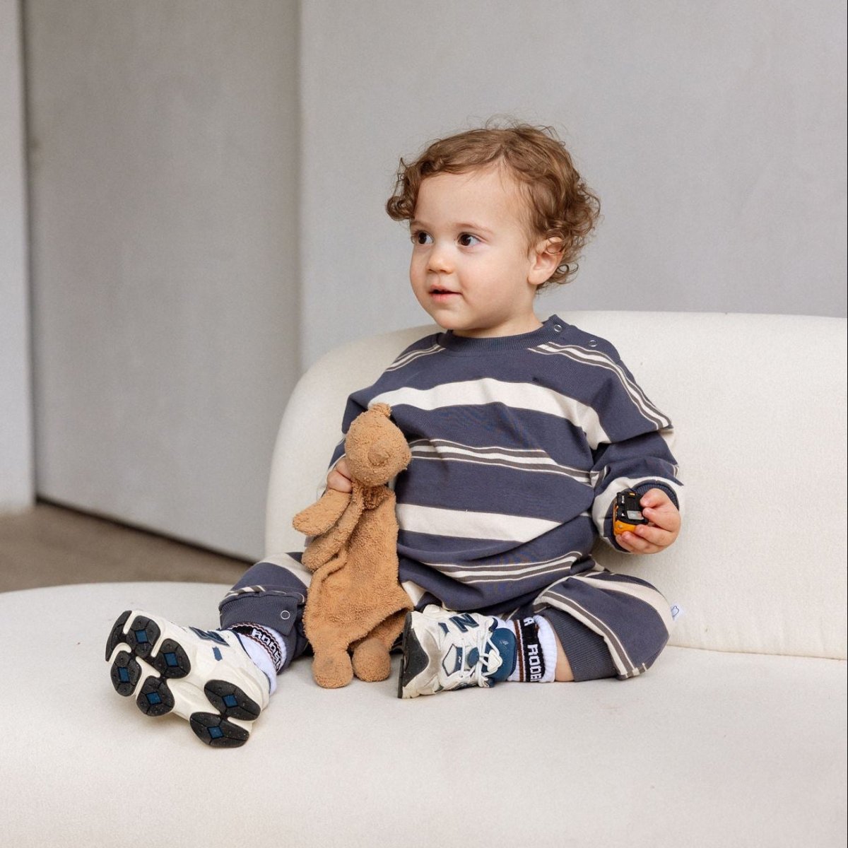 Striped Long Sleeve Romper - Roobear Kids