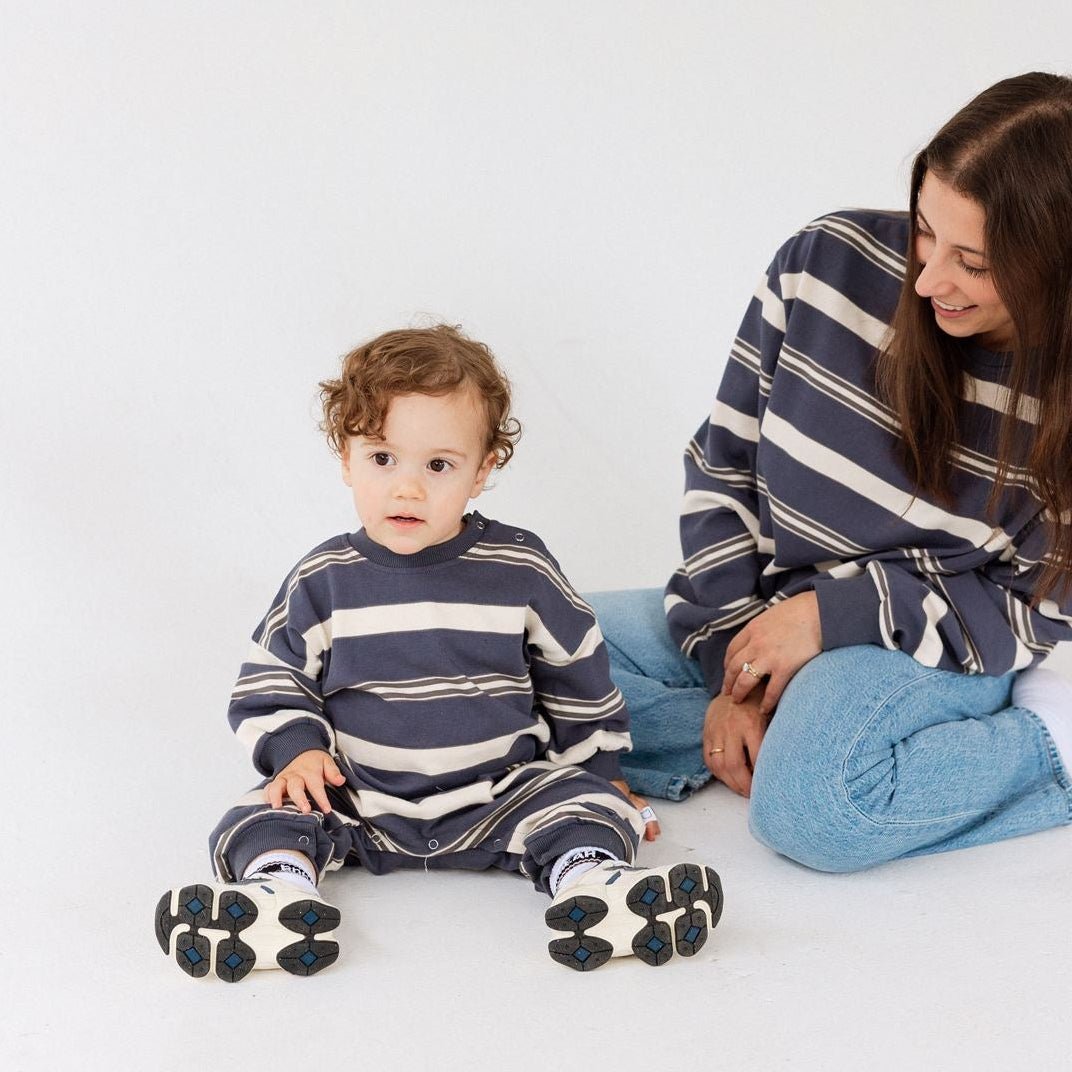 Striped Long Sleeve Romper - Roobear Kids
