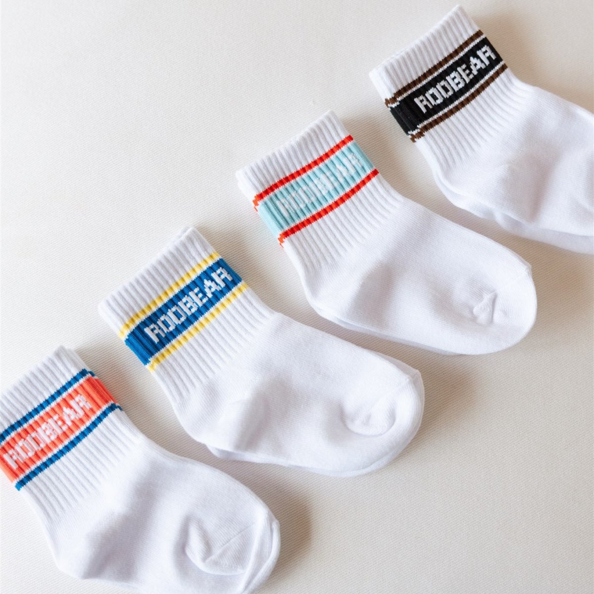 Double Striped Socks - 4 - pack - Roobear Kids
