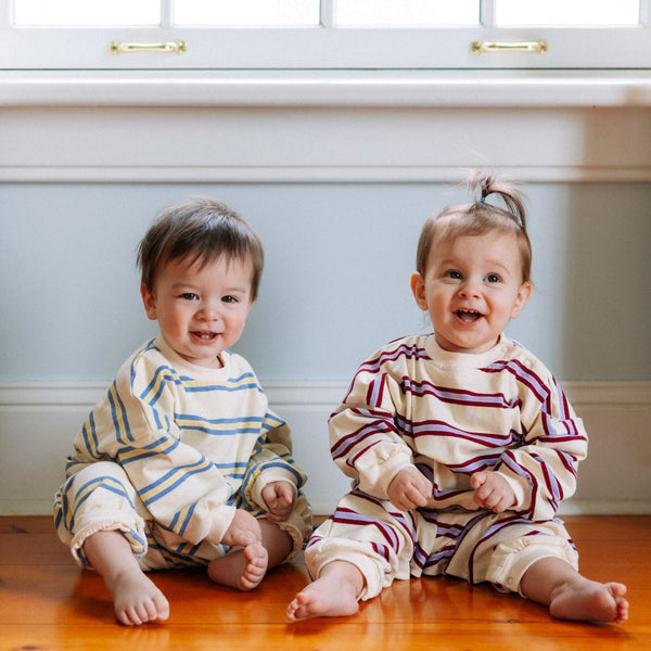 Striped Long Sleeve Romper - Roobear Kids