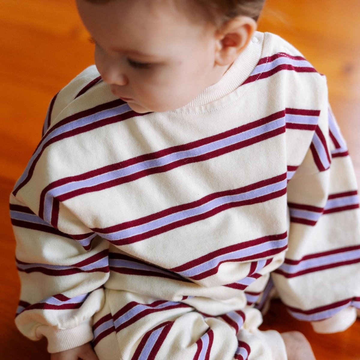 Striped Long Sleeve Romper - Roobear Kids