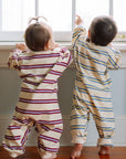 Striped Long Sleeve Romper - Roobear Kids