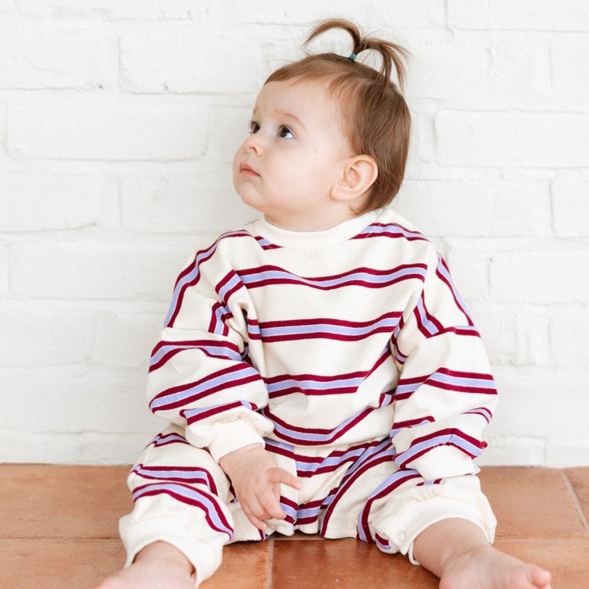 Striped Long Sleeve Romper - Roobear Kids