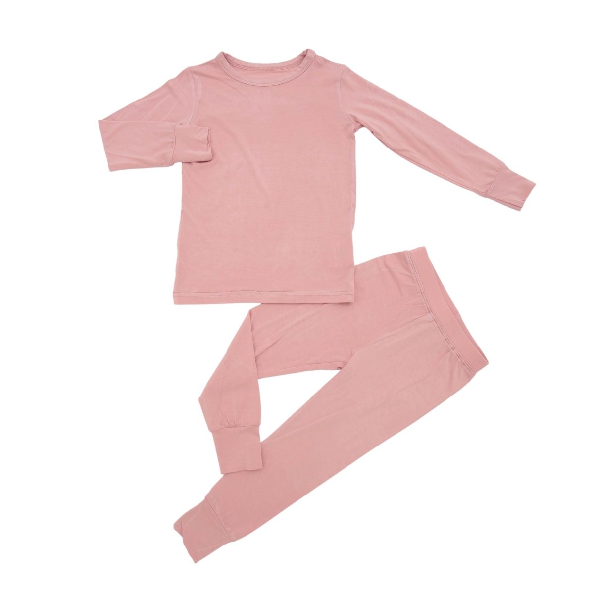 Solid Colour Bamboo Two - Piece Pajamas - Roobear Kids