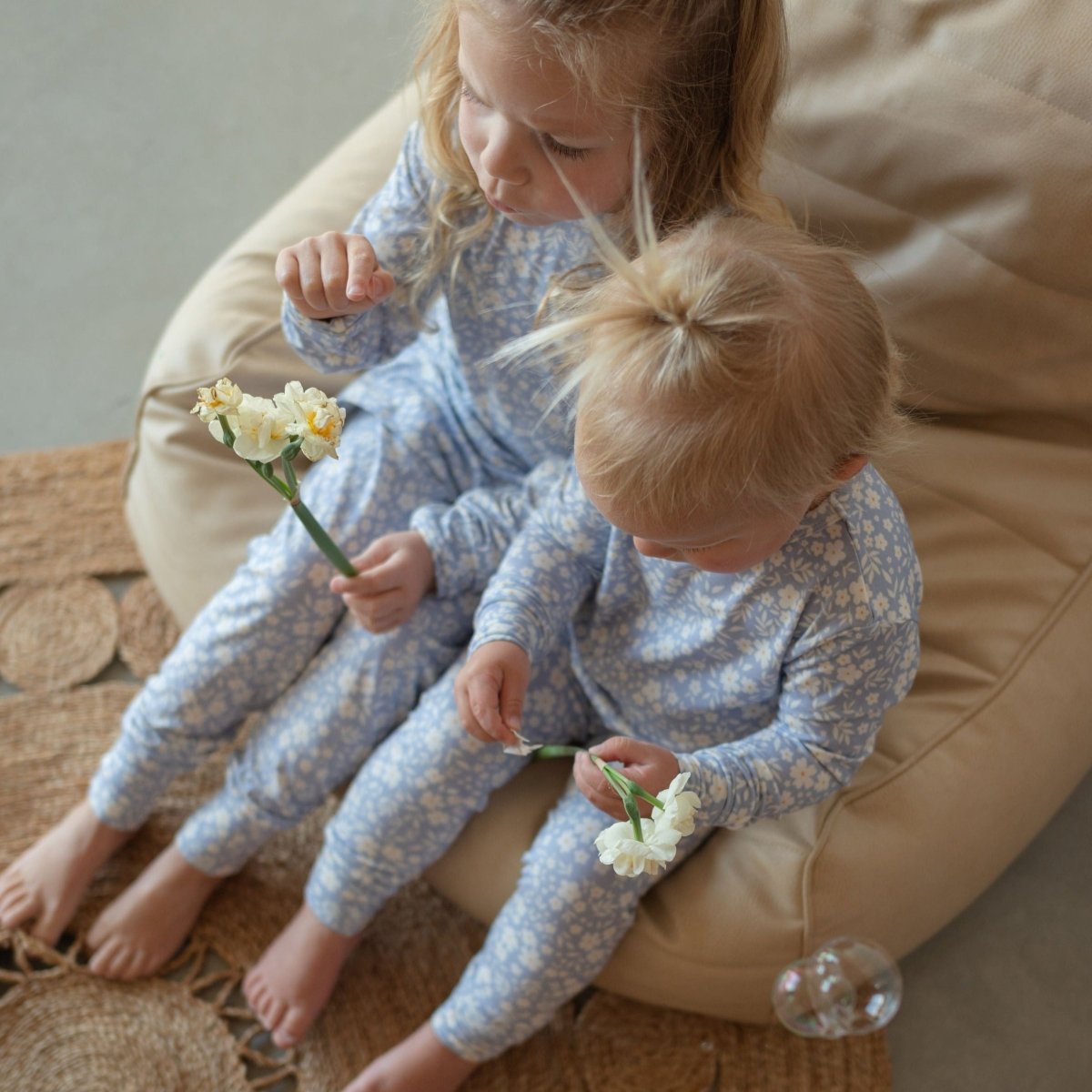 Peonies Bamboo Two - Piece PJs - Roobear Kids