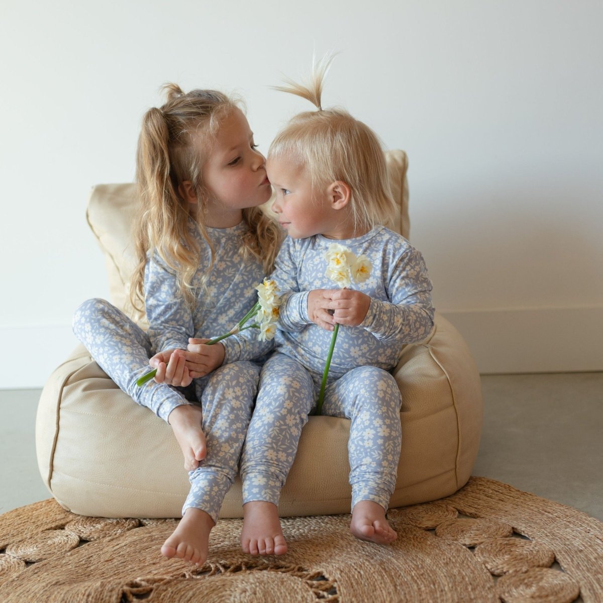 Peonies Bamboo Two - Piece PJs - Roobear Kids