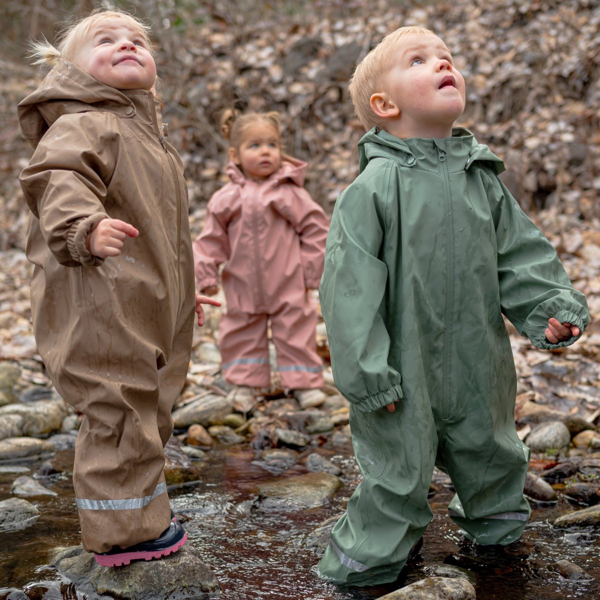 Rain Gear - Waterproof Fleece - Lined One - Piece Suit - Roobear Kids