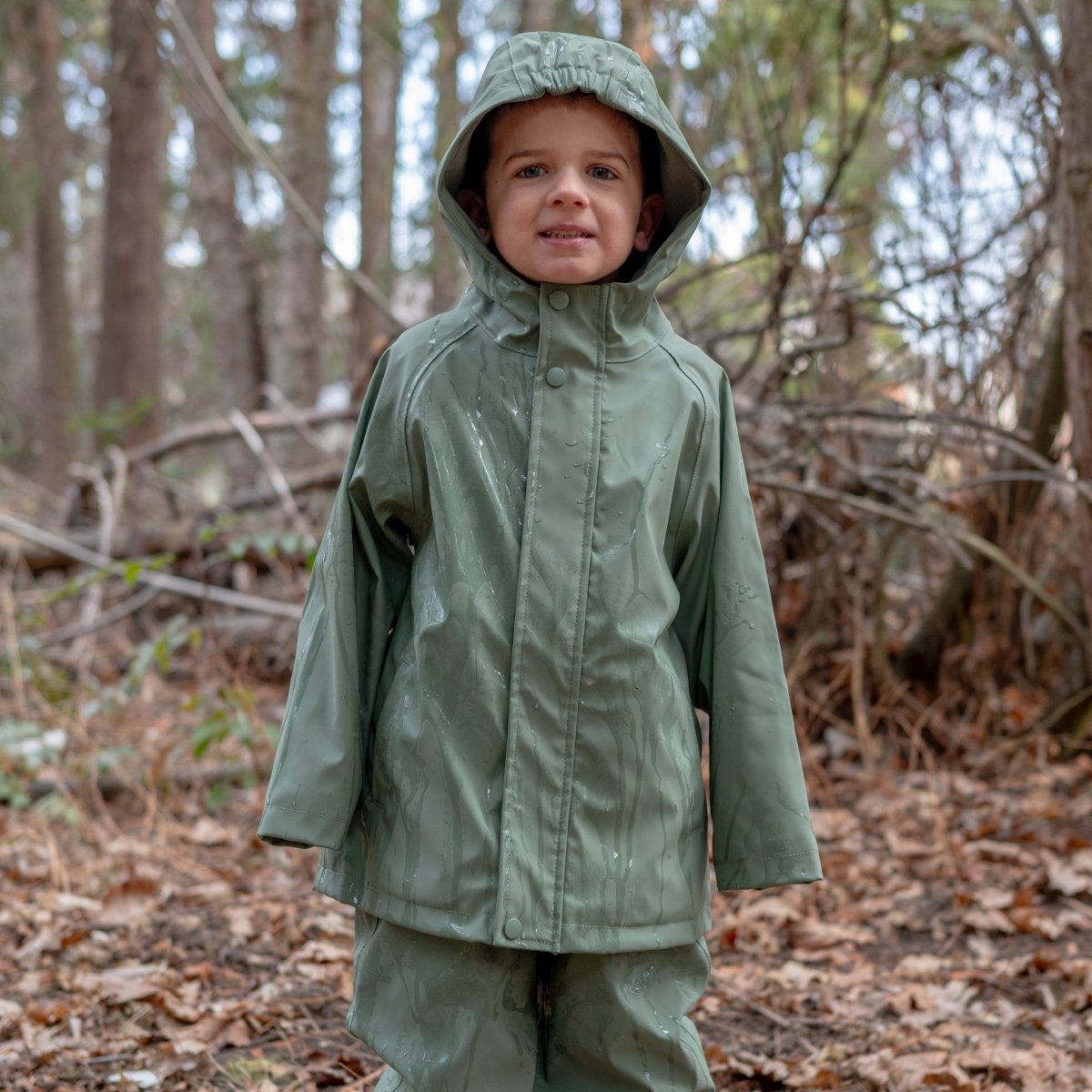 Rain Gear - Waterproof Fleece - Lined Rain Jacket - Roobear Kids