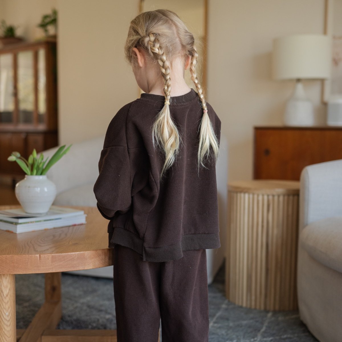 The Go - To Sweatsuit - Grey, Sage, Oatmeal and Brown - Roobear Kids