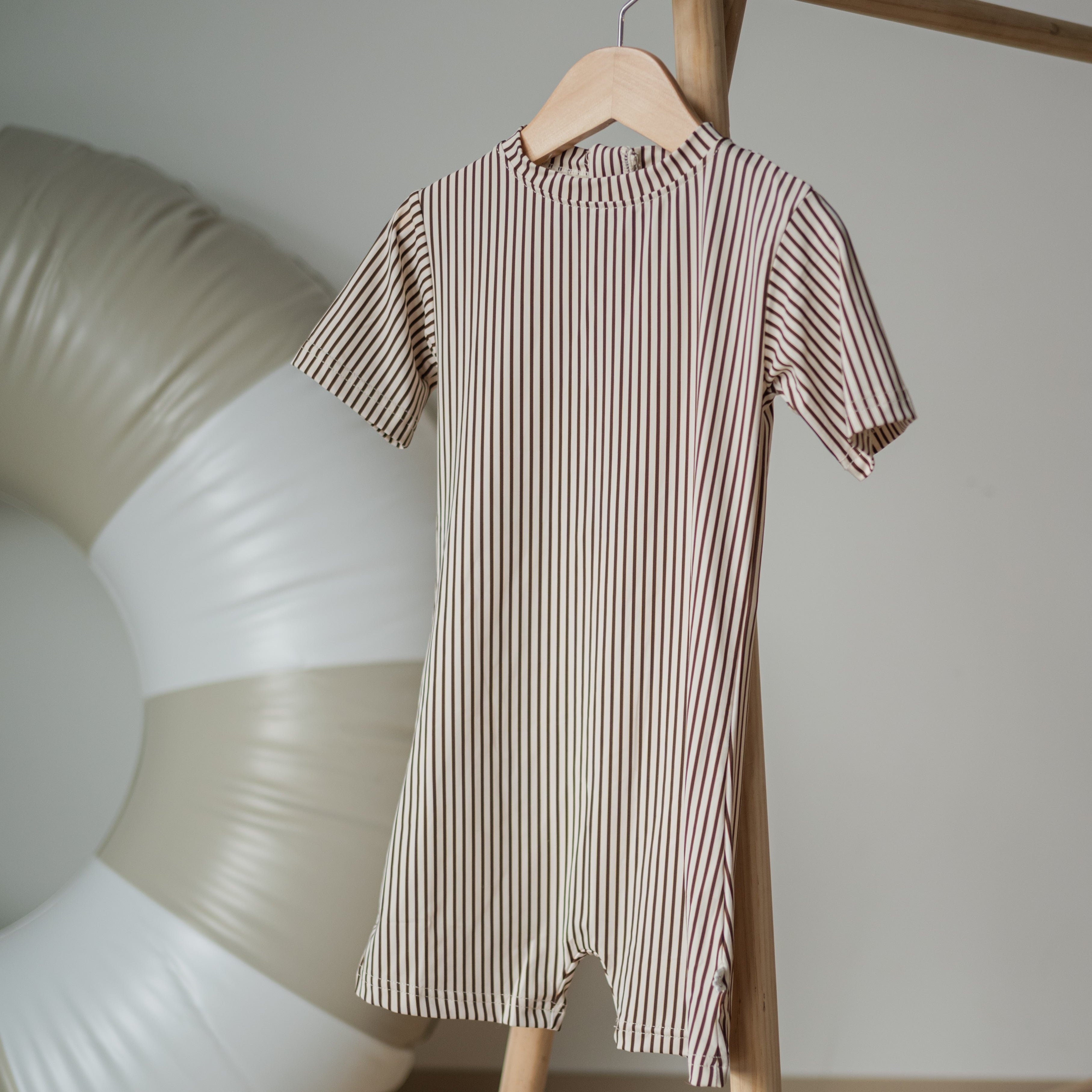 One-Piece Short-Sleeve Sunsuit
